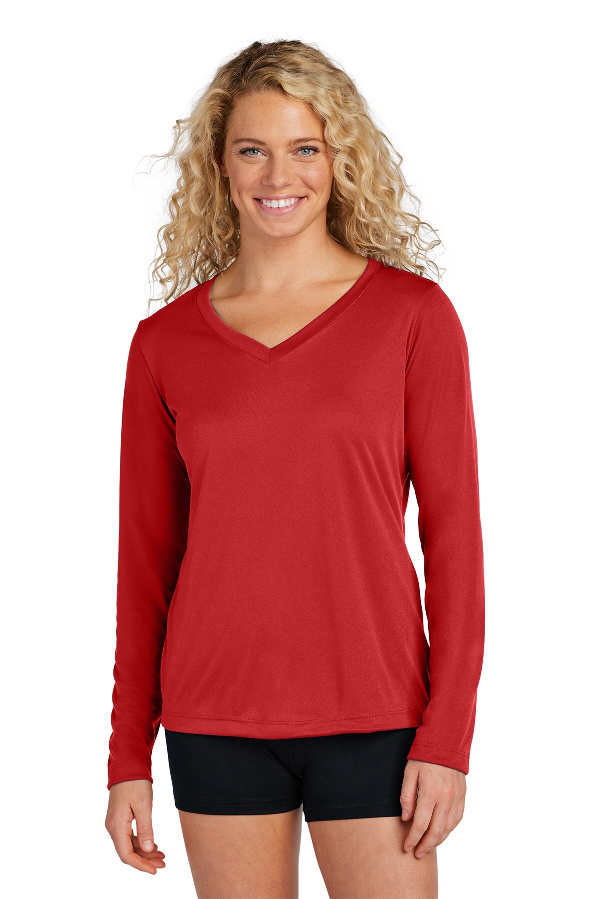 Sport-Tek&#xAE; Women&#x27;s Long Sleeve PosiCharge Competitor V-Neck Tee