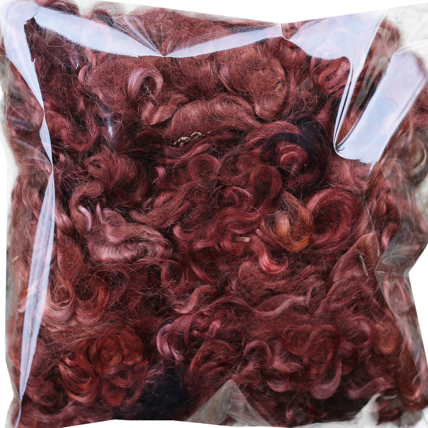 REAL MOHAIR LOCKS. Organic Hand-Dyed Curly Wool for Rooting Doll Hair, Felting, Blending, Spinning. 1oz