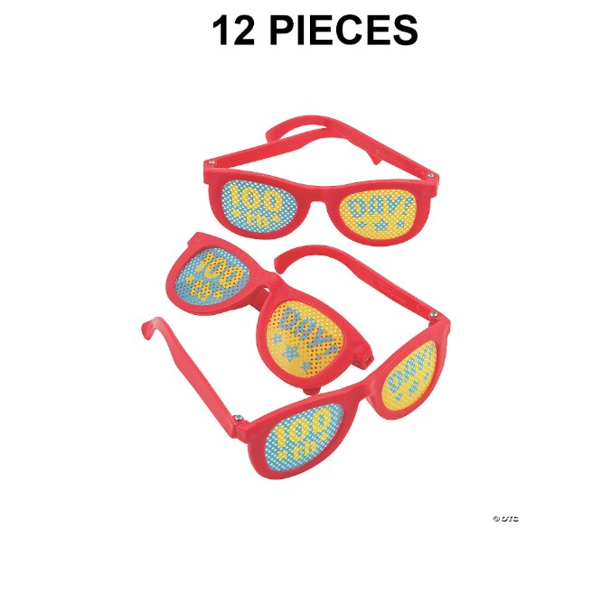 100th Day of School Pinhole Glasses 12 Pc.