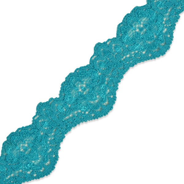 10 yards of Tifa 1 3/16" Scalloped Stretch Raschel Lace Trim | 10 yard cut