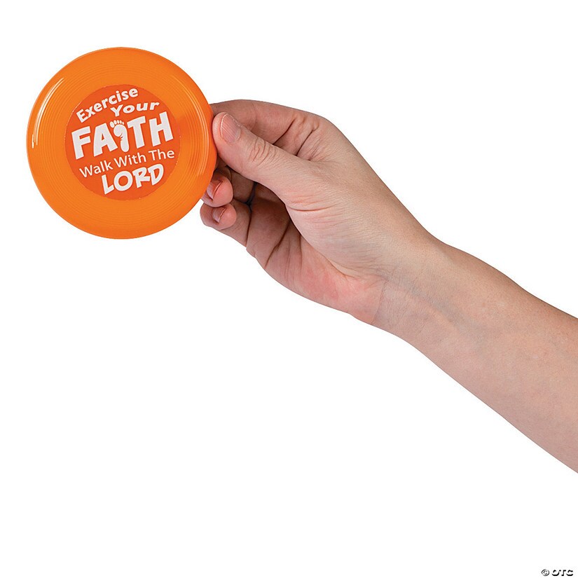 Mini Exercise Your Faith Flying Discs - 12 Pc.