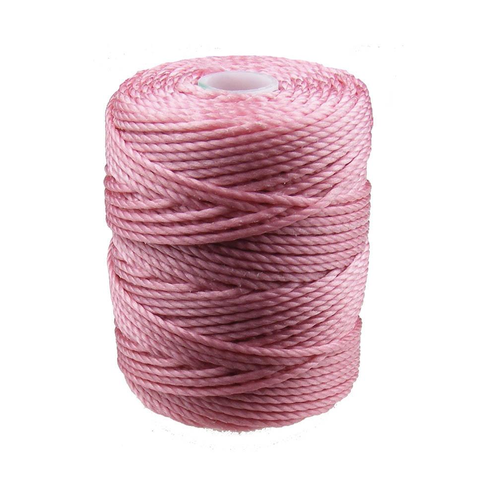 C-Lon Tex 400 Heavy Weight Bead Cord, Pink ,1.0mm, 36 Yard Spool