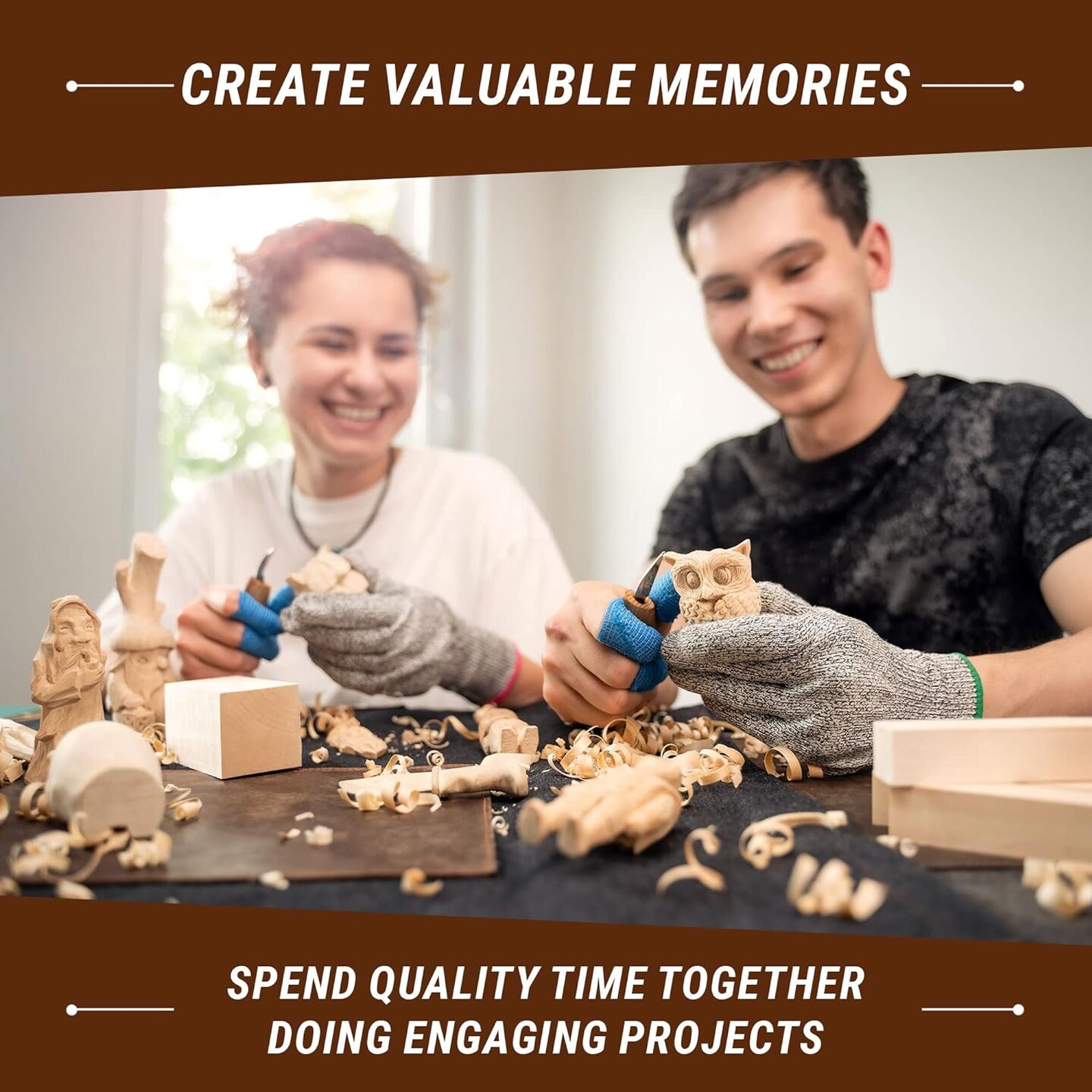 BeaverCraft S16 Wood Whittling Kit for Beginners Kids and Adults with Basswood Blocks Video Tutorial - Wood Carving Kit Tools Gift Set Beginner Wood Carving Knife Chip Carving Woodworking Widdling Kit