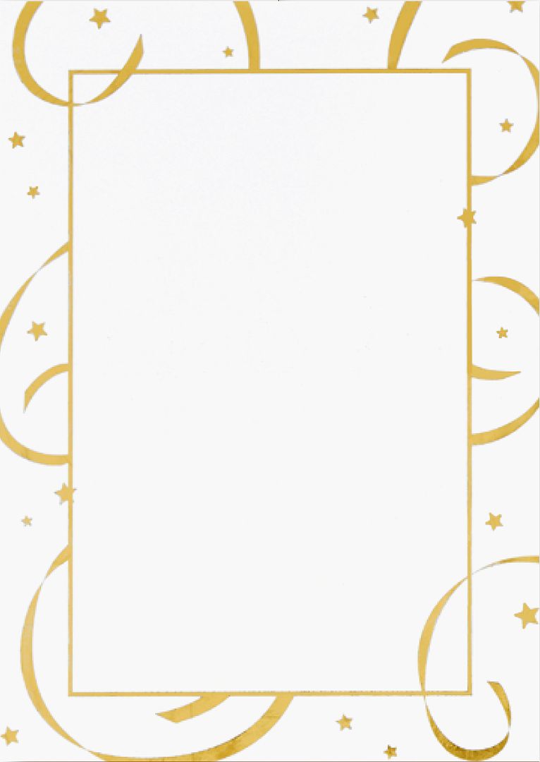 Great Papers! Flat Card Invitation and Envelopes, Silver Foil Stars and Streamers, 5.5" x 7.75", Printer Compatible, 10 Invitations/10 White Envelopes