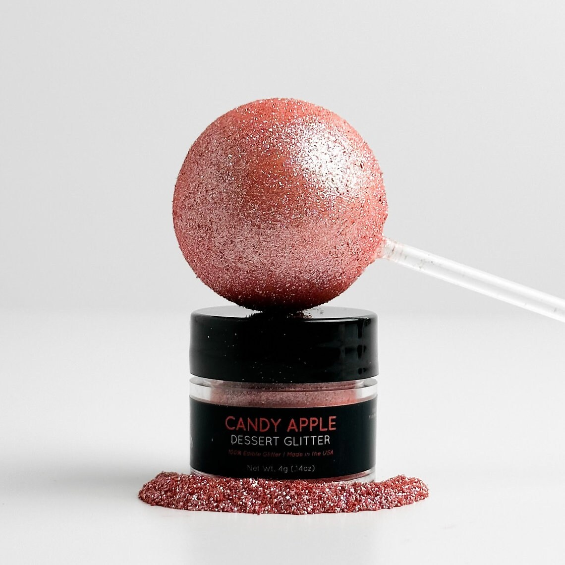 Shine Dessert Glitter: &#x22;Candy Apple&#x22; - Red Edible Dessert Glitter