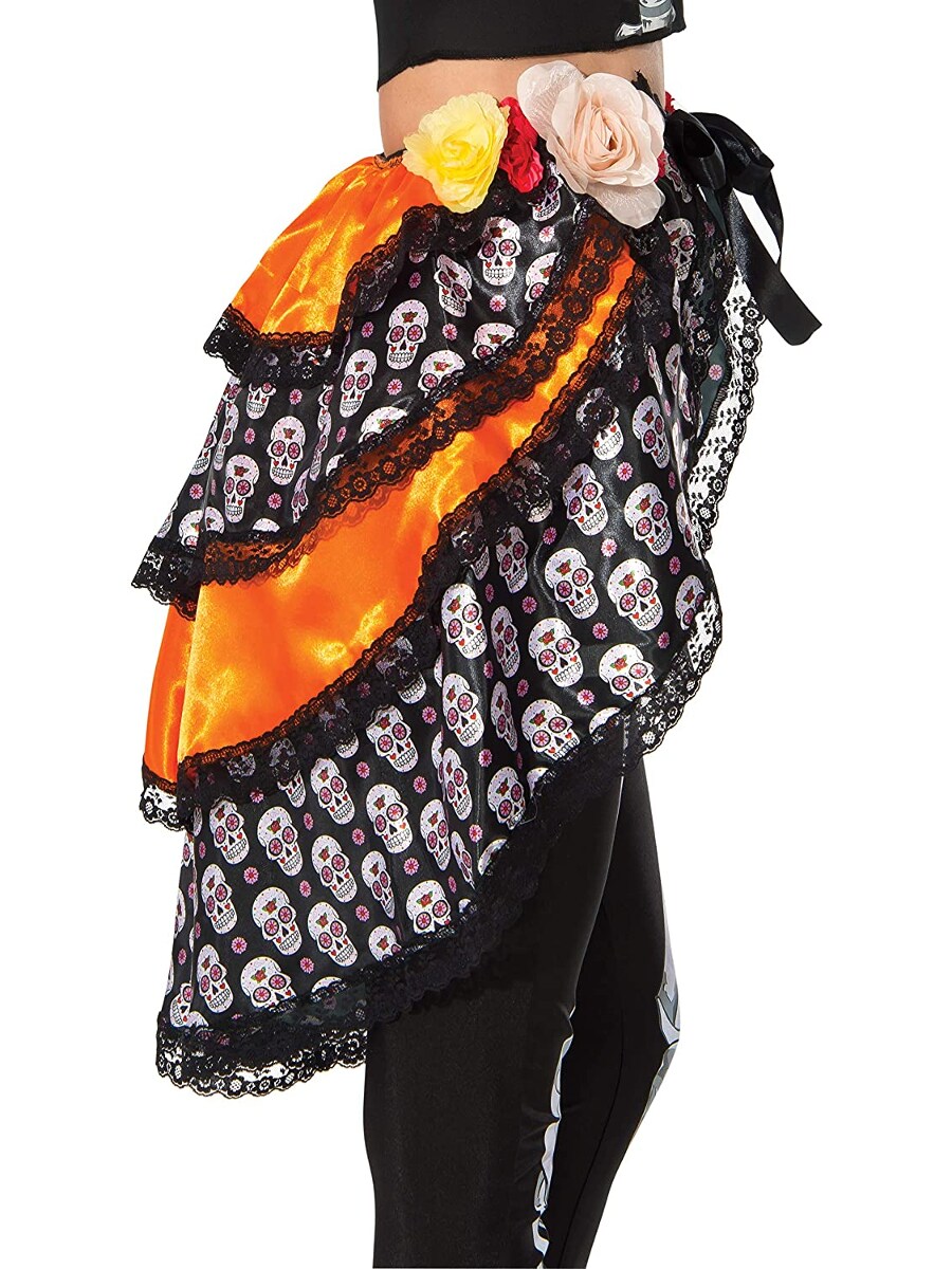 Day Of The Dead Tie On Bustle Costume Accessory