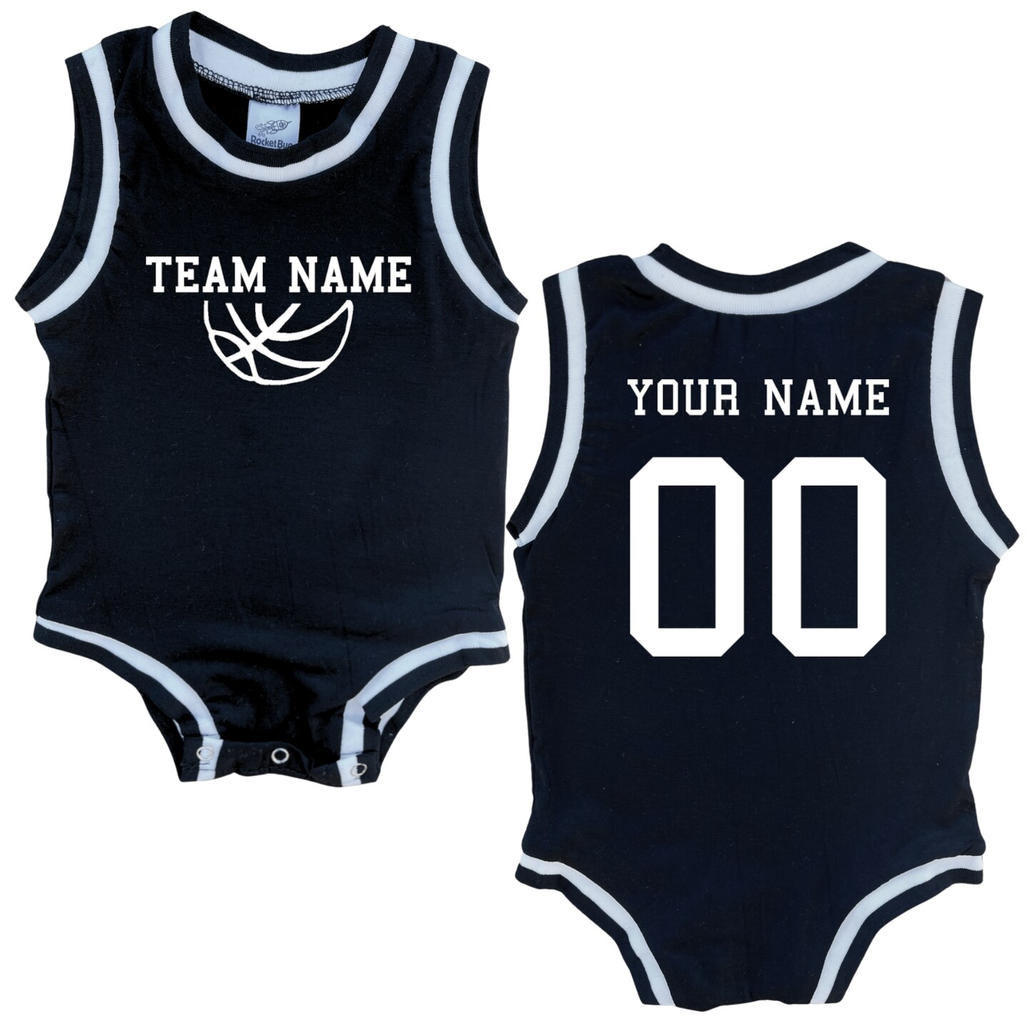 Body Bébé Personnalisable Avec Nom Et Numéro - 100% Coton - Manches Courtes - Taille 0-24 Mois - Idéal Cadeau