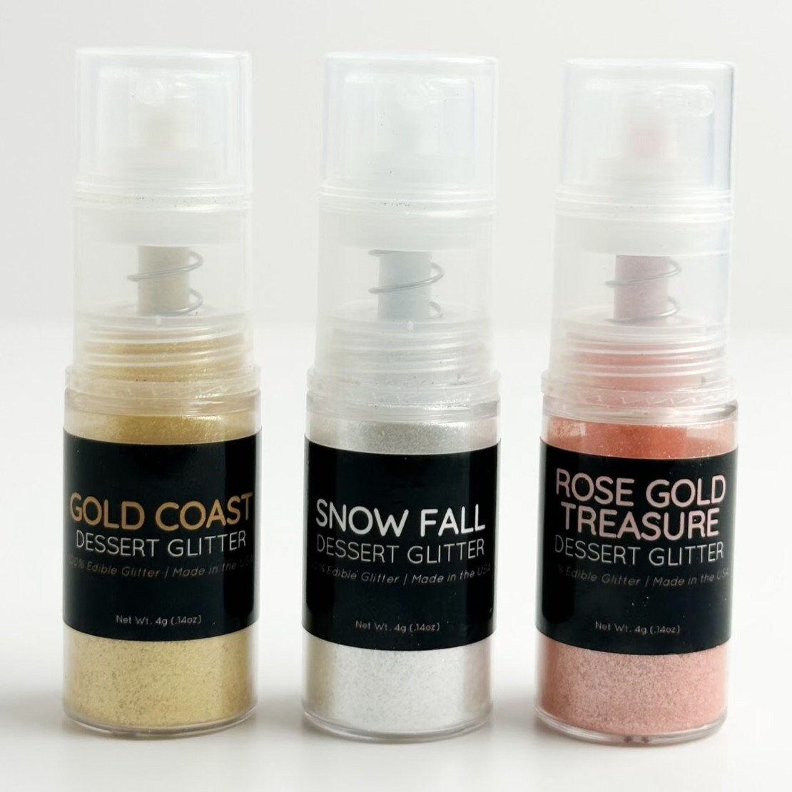 Shine Dessert Glitter: Set of 3 Edible Glitter Pumps *Best Selling*