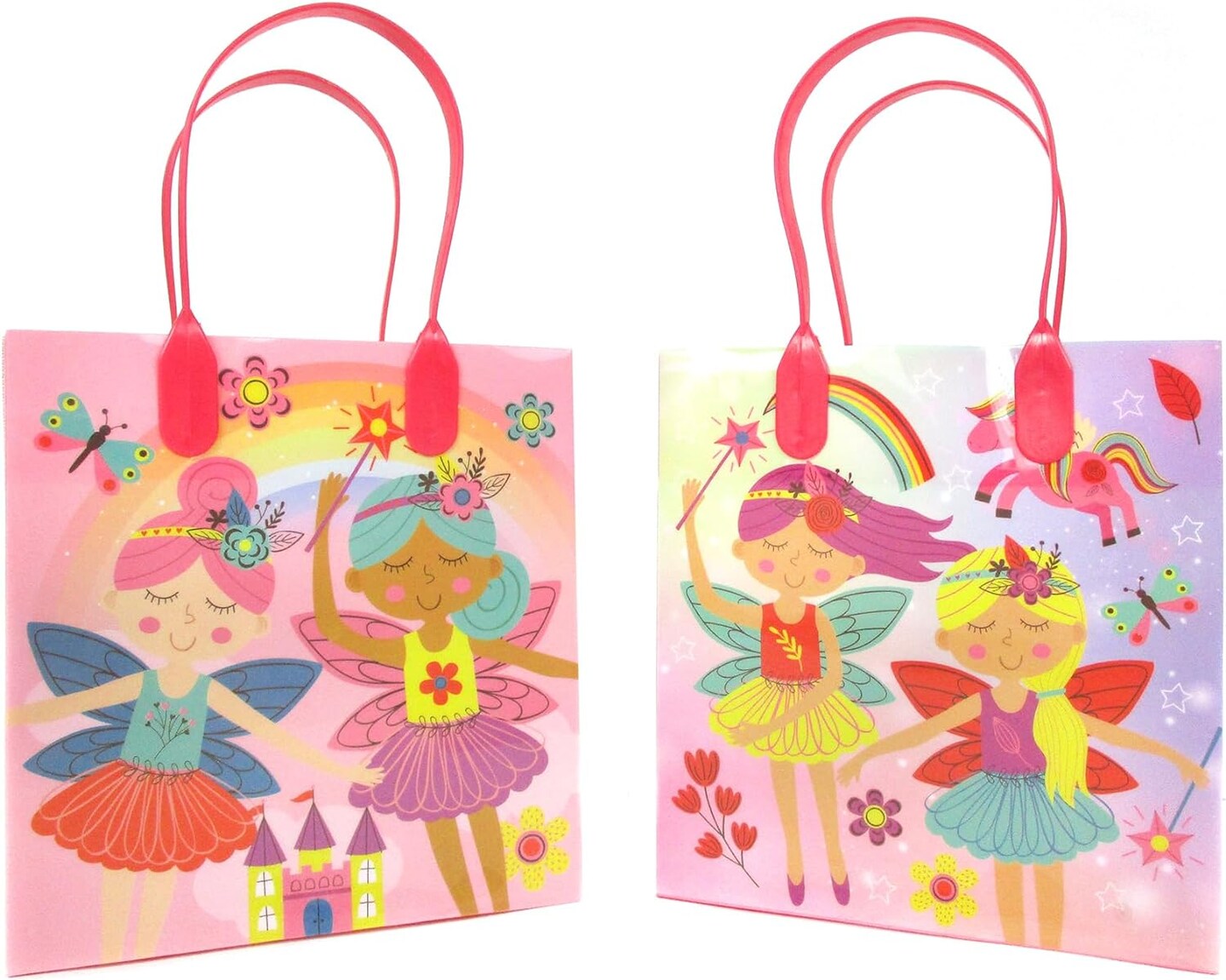 TINYMILLS Magical Fairies Themed Party Favor Bags Goodie Bags, 12 Pack