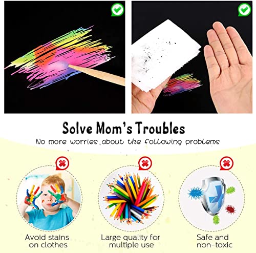 125 Pieces Magic Note Pads Cards Sheets for Kids Black Crafts Arts DIY Party Favor Supplies Kit Birthday Game Toy Gifts Box Girls Boys Halloween