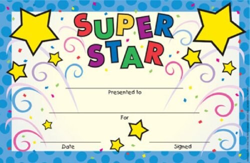 Back to School 'Super Star' Recognition Rewards for Kids, 36pc, 8.5'' W x 5.5'' H