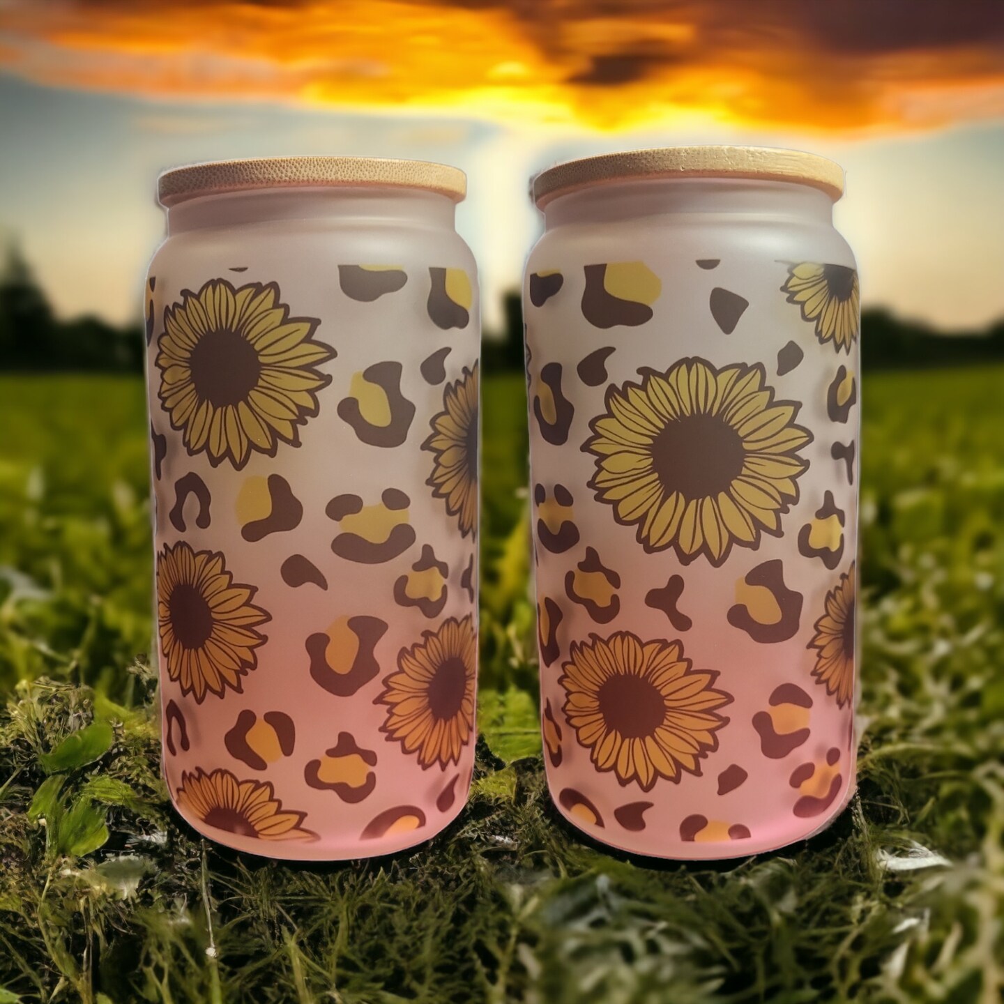 16oz Frosted Glass Tumbler-Sublimation