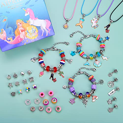 AIPRIDY Charm Bracelet Making Kit,DIY Craft for Girls, Unicorn 150