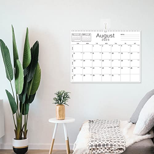 BHR Wall Calendar -Calendar 2023-2024 from Jan. 2023 to Jun. 2024 18 Months Calendar 14.7&#x22;&#xD7;11&#x22;Thick Paper with Julian Dates and Block for New Year and Christmas Gifts (White)