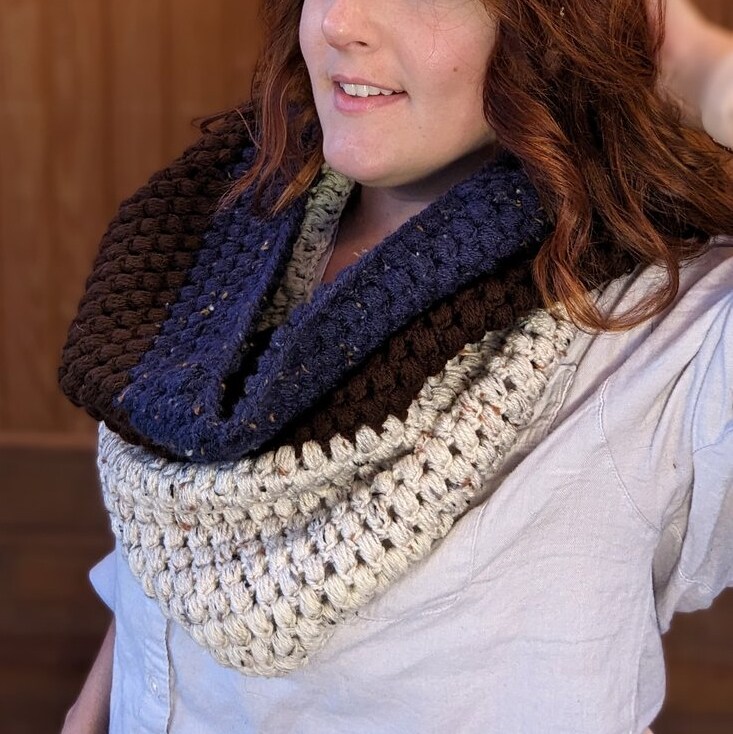 Crochet Chunky Scarf - Free Pattern - Spotted Horse Design Co., image size:1079x1080