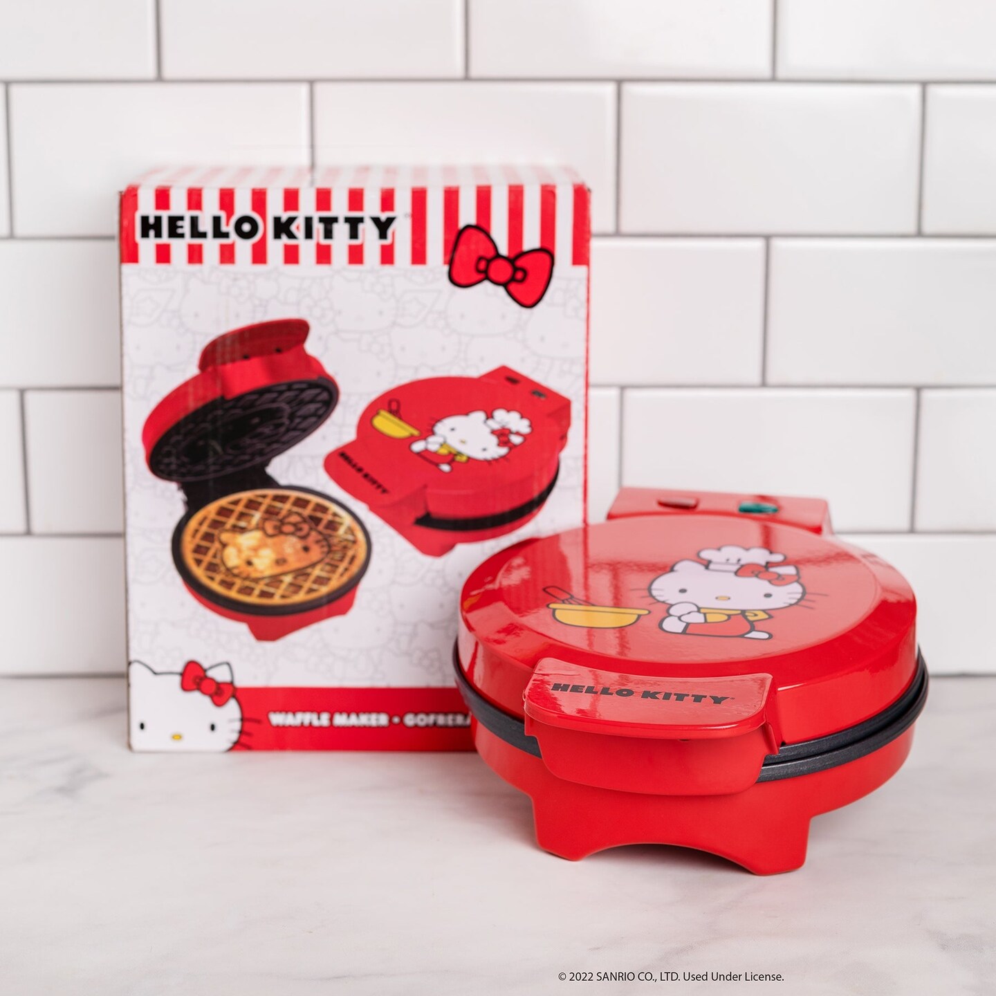 Uncanny Brands Pink Hello Kitty Mini American Waffle Maker WM3-KIT