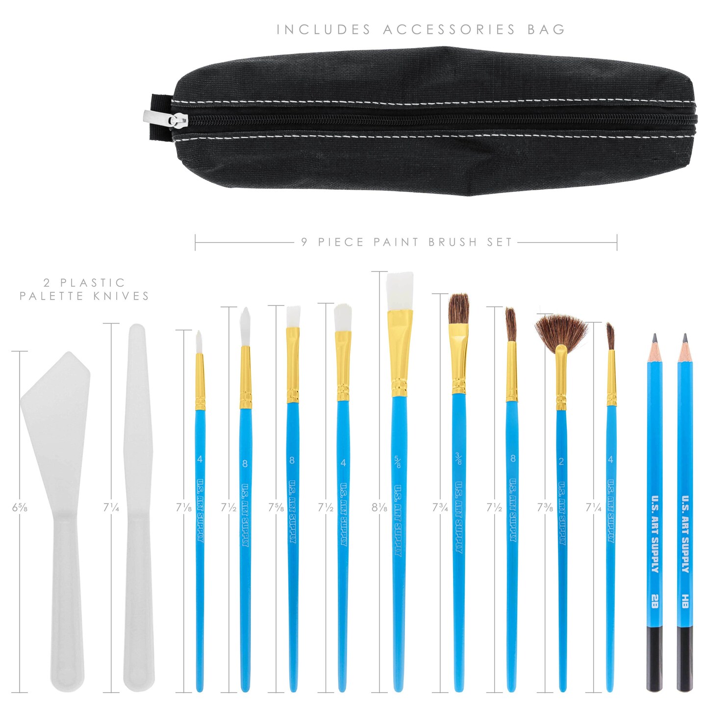 46-Piece Complete Artist Painting Set with Easel - 12 Acrylic &#x26; 12 Watercolor Paint Colors, Brushes, Canvas Panels, Watercolor Pad, Painting Palette