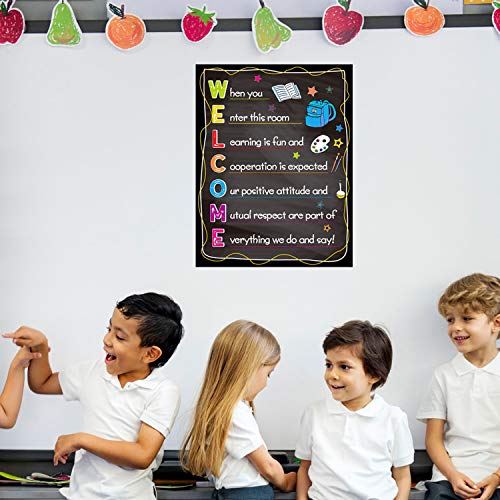 Welcome Classroom Poster Back to School Classroom Decorations Motivational Sign 11 X 14 for Preschool Middle High School Classroom Decor