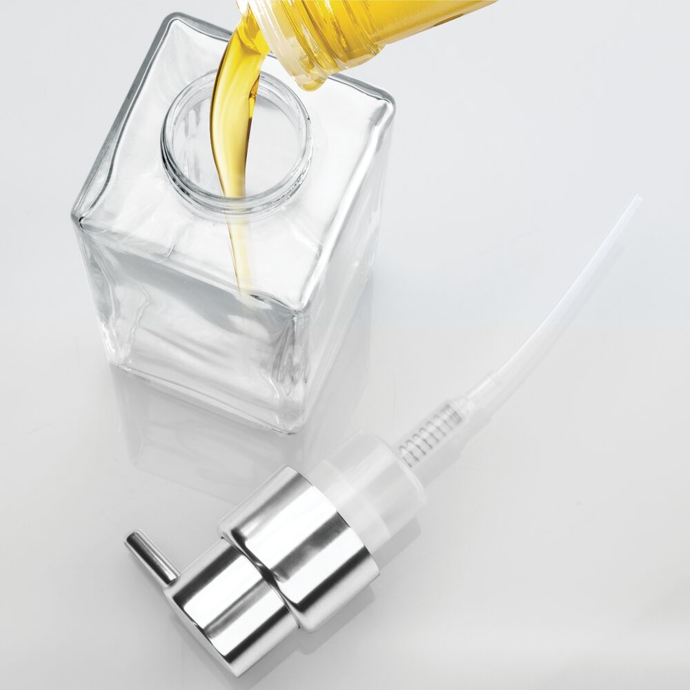 mDesign Glass Refillable Foaming Hand Soap Pump
