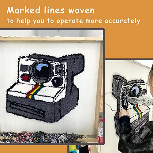 83" x 39" Tufting Cloth with Marked Lines,Large Monk's Cloth for Tufting Gun & Rug Tufting Fabric/Primary Tufting Cloth/Monk Cloth for Rug Tufting/Carpet Tufting Cloth