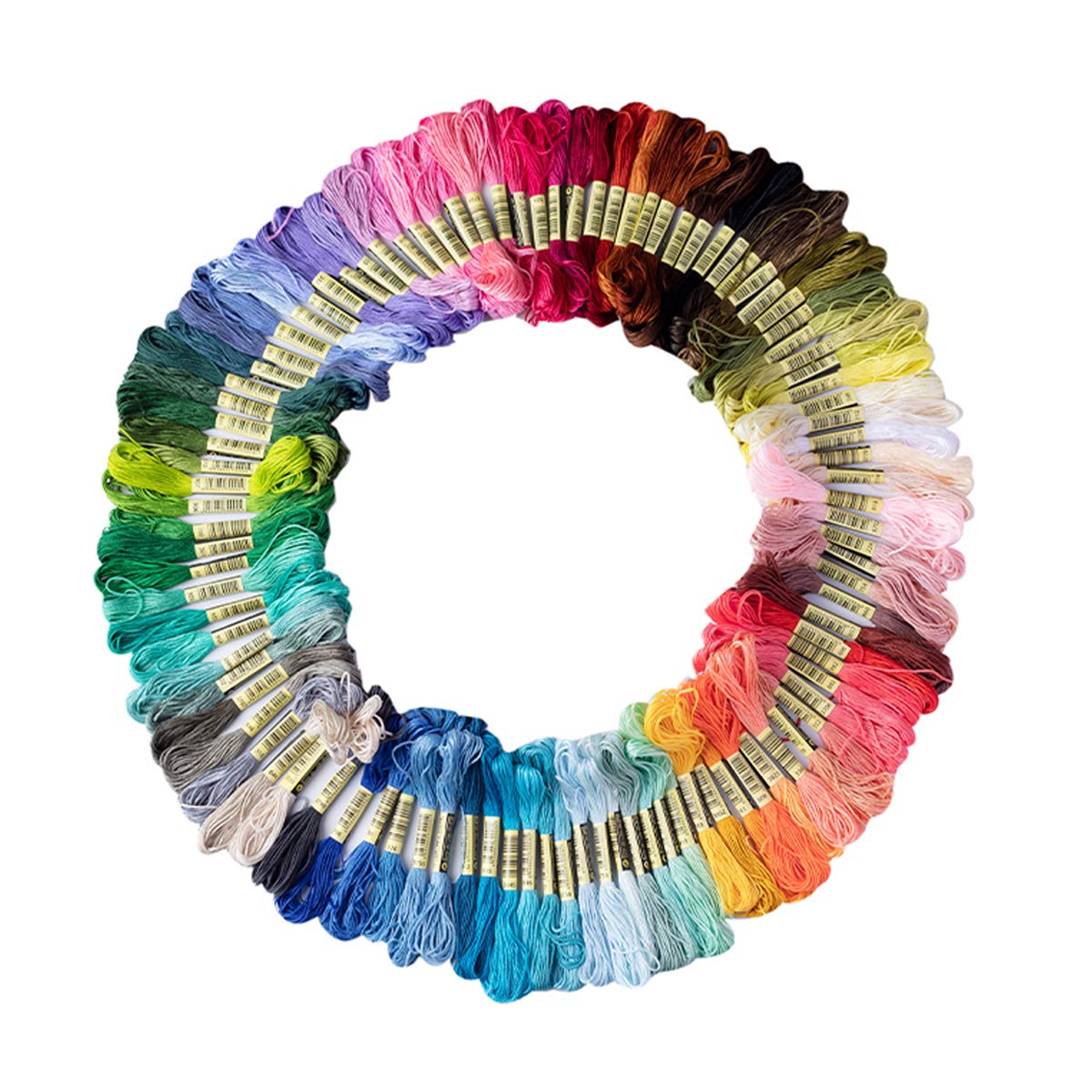 50 Pieces Skeins Rainbow Color Embroidery Floss Cross Stitch Embroidery Thread Cotton Floss Bracelet Yarn, Craft Floss