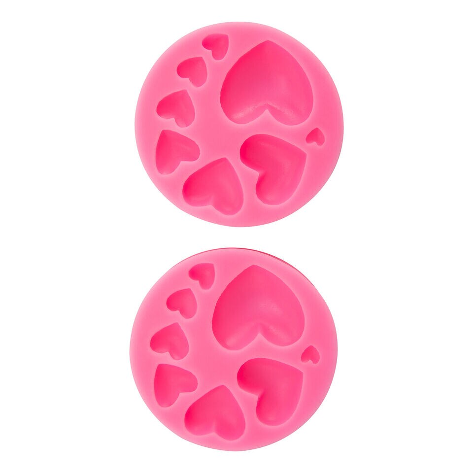 2 PCS Heart Shape Silicone Molds