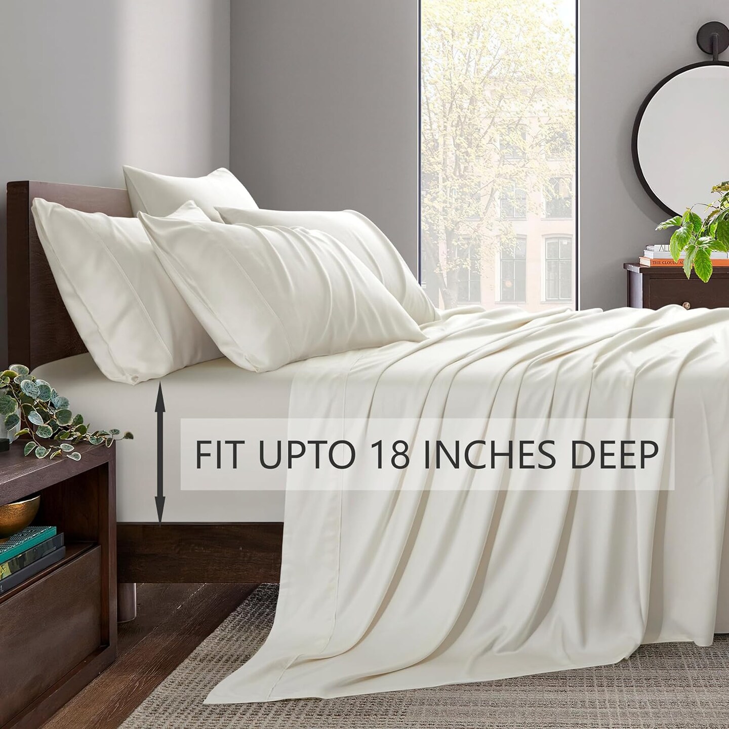 American Home Collection 400 Thread Count Sateen Weave Viscose made from Bamboo Sheet Set
