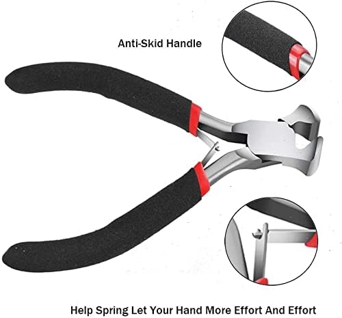 End Cutting Pliers for Jewelry Making, Nail Puller Tool for Carpenter, End Nippers for Zipper Install Stops, Wire Cutting