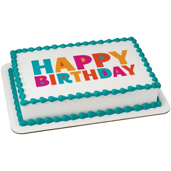 Birthday Fiesta Edible Cake Topper Image 1/4 sheet