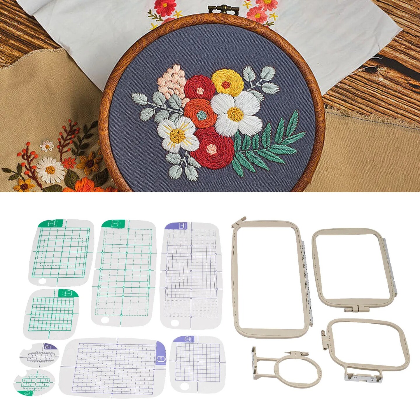 4pcs Embroidery Hoops Frames