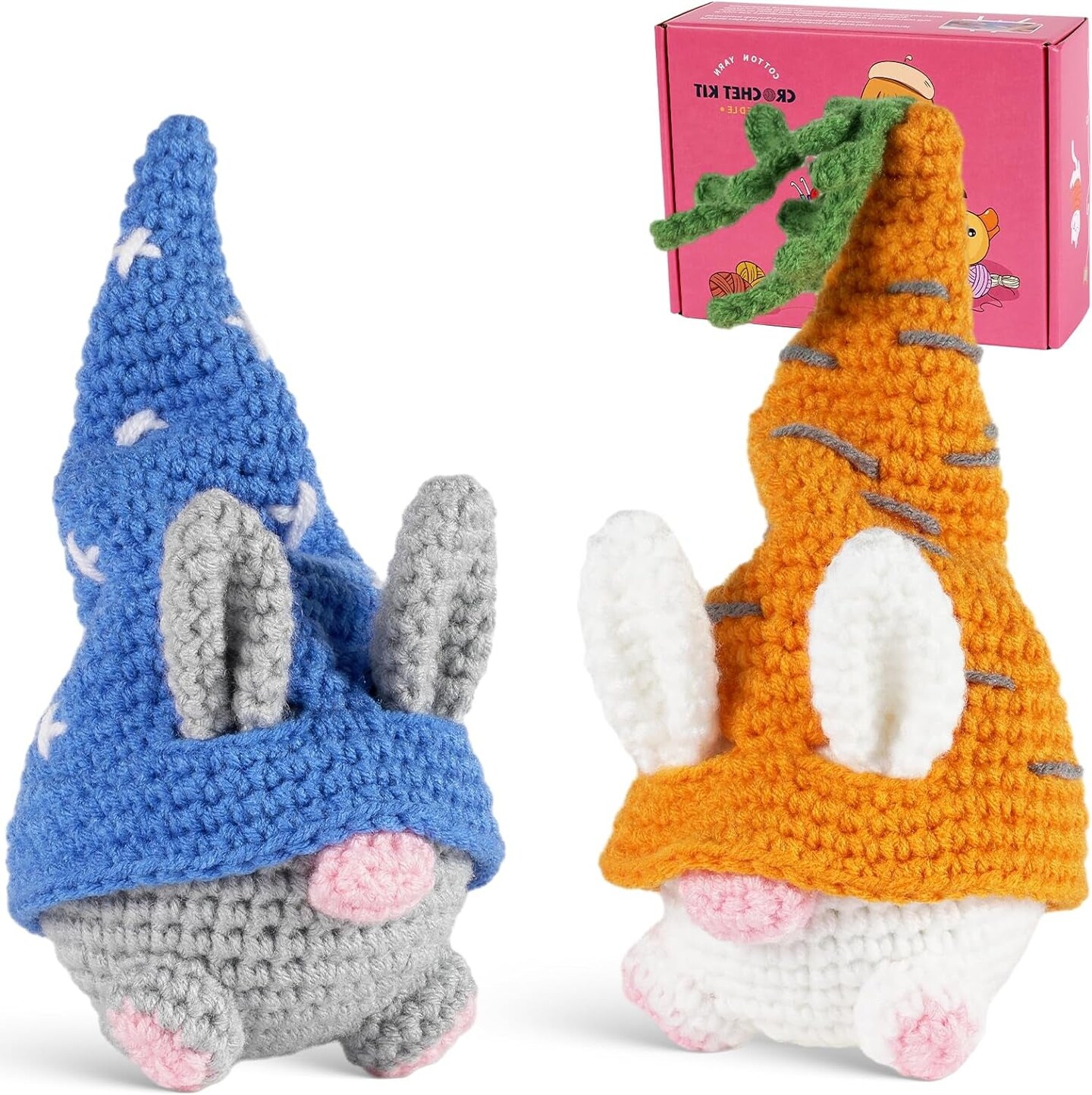 Crochet Kit for Beginners, 3 Pattern Animals-Owl, Penguin, Frog, Knitting Kit for Adult Kids with Step-By-Step Video Tutorials and Yarns, Hook, Accessories