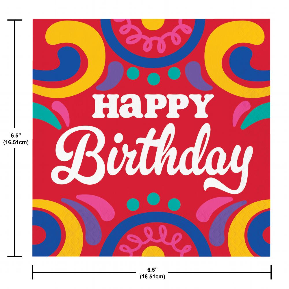 Birthday Swirls Lunch Napkin (16 per Pkg)