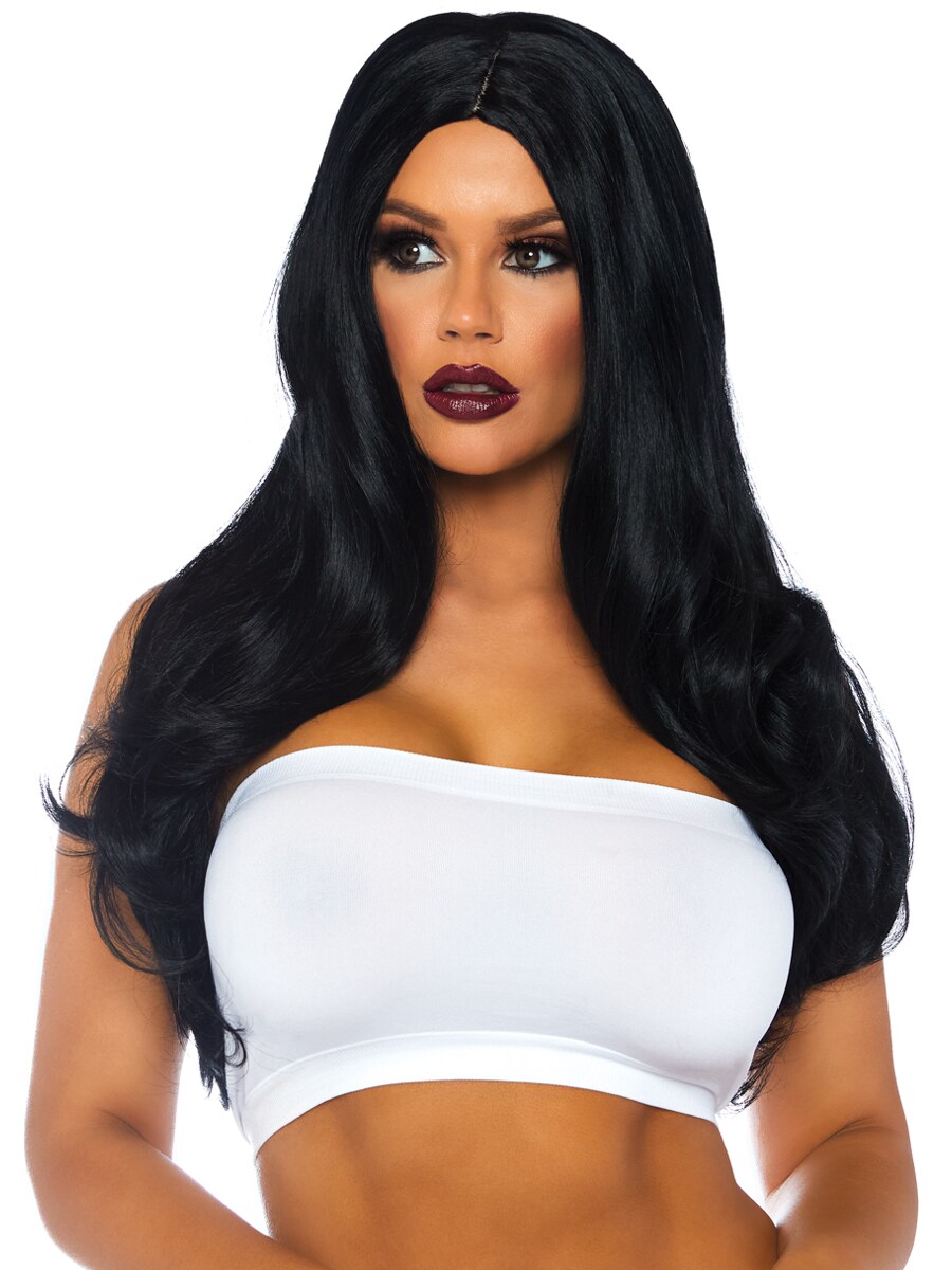 Adult&#x27;s Womens Long Wavy Black Wig Costume Accessory