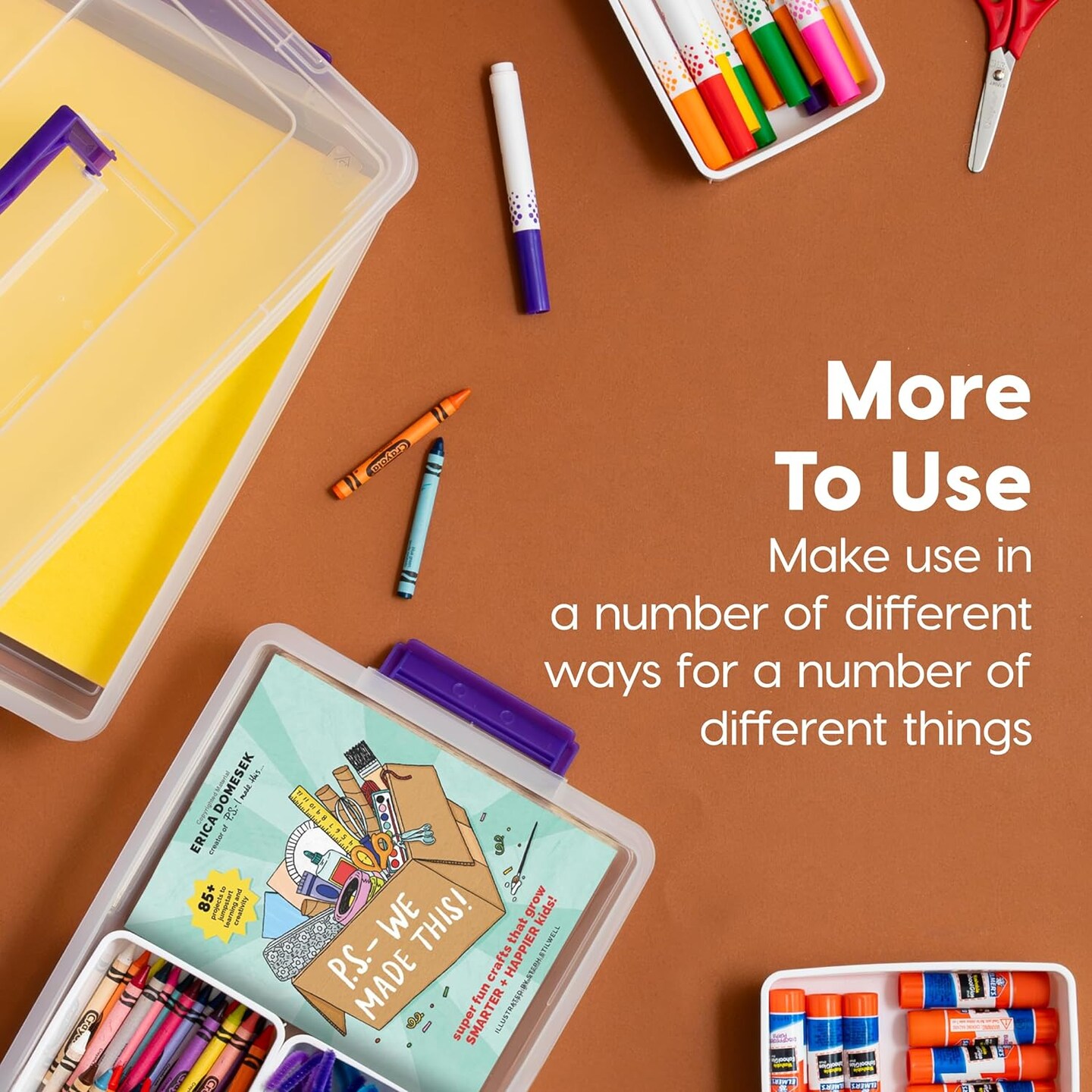 IRIS USA Modular Stackable Plastic Storage Container with Secure Buckle-up Lid