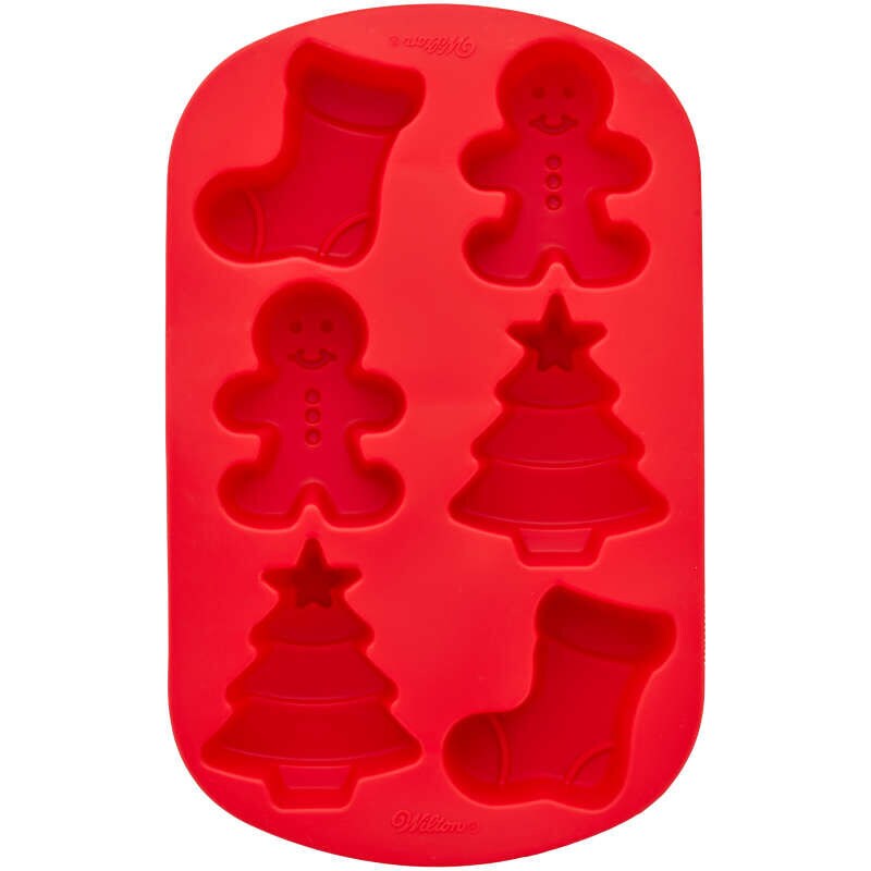 Silicone Soap Mold - Christmas Tree, Gingerbread Man &#x26; Stocking