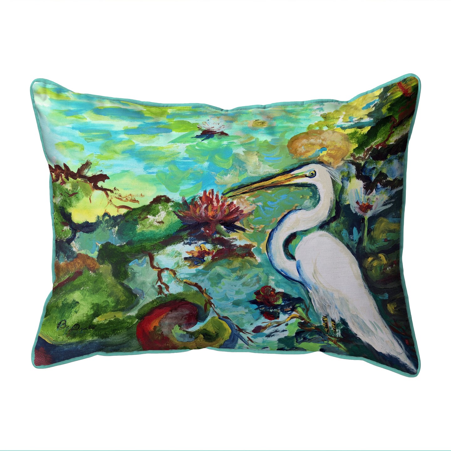 Sea Turtle Surfacing Pillow - Extra Large Zippered - 20x24 - Betsy Drake