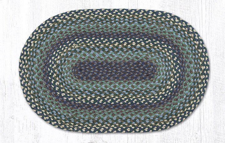 Earth Rugs C-503 Blueberries & Cream Oval Braided Rug 20" x 30"