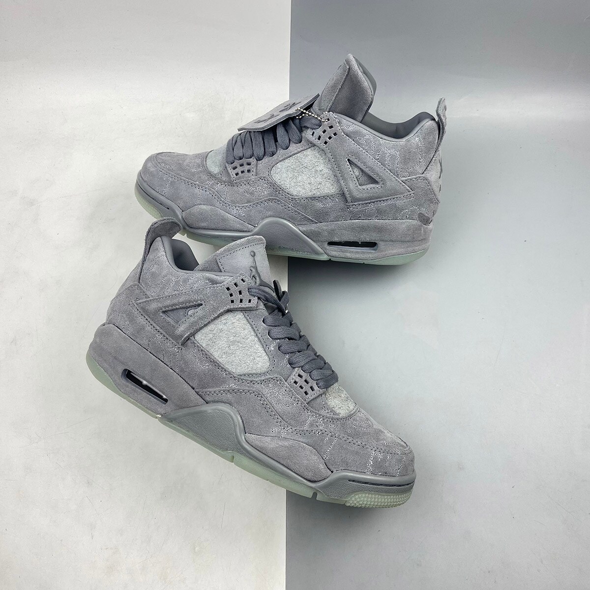 Grey air jordan 4 fashion