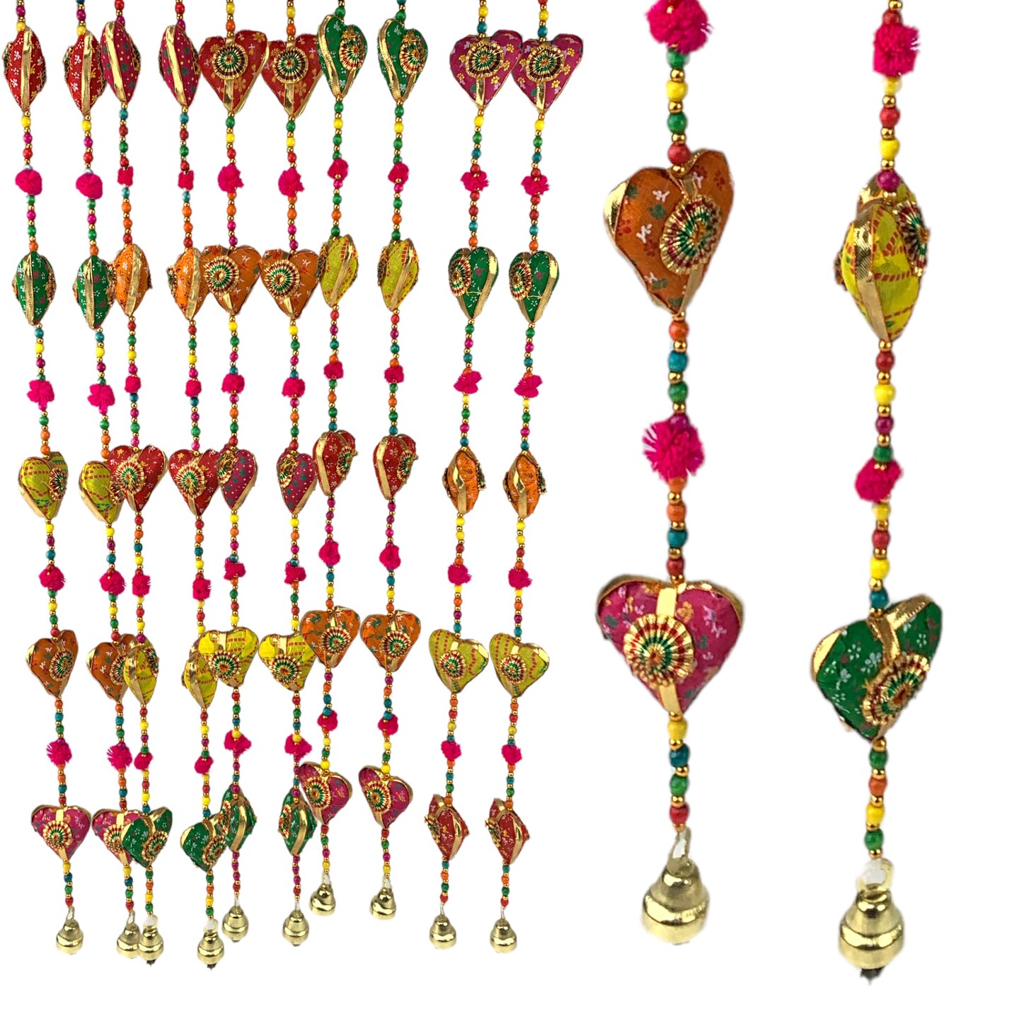 Rajasthani Door Hanging Wind Chime 6 Strings Rajasthani Wall Hanging Indian Wall Art Showpiece Home Decor Wind Chime For Home Decoration Garden Patio Decor Housewarming Gifts