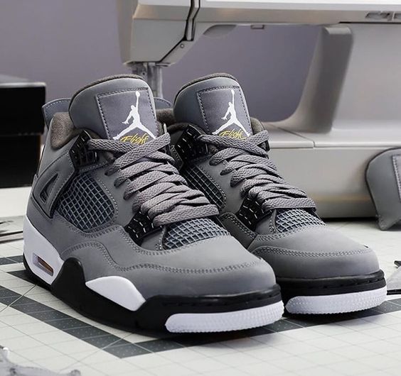 Air Jordan 4 Cool Grey Chrome Dark Charcoal Sneakers for Men and Women MakerPlace by Michaels