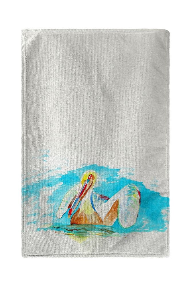 Betsy Drake Pelican in Teal Kitchen Towel