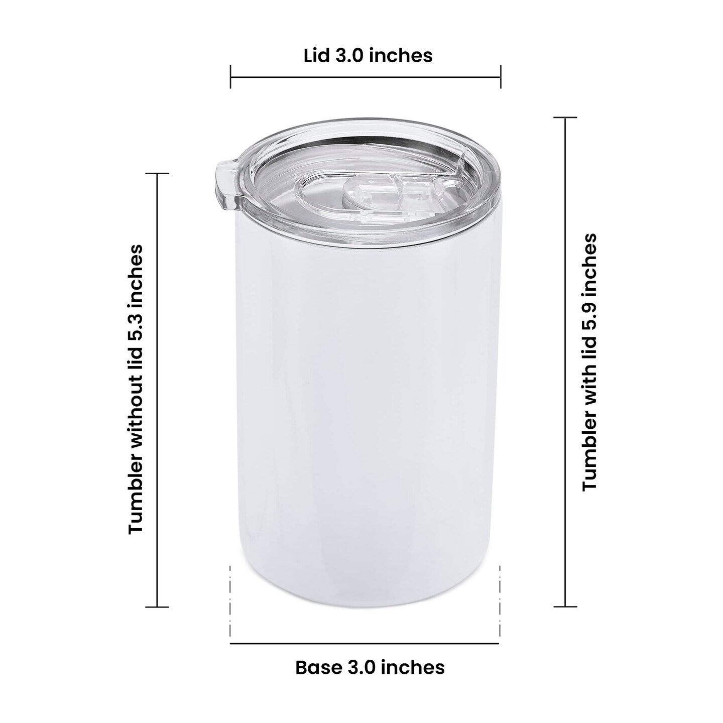 Makerflo 12 oz Thick Duozie Sublimation Blank Tumbler with Lid and Straw - Pack of 1 | Craft-Ready for DIY Gifts &#x26; Personalization (Sublimation, Epoxy, UV DTF, Vinyl, and Laser Engraving)