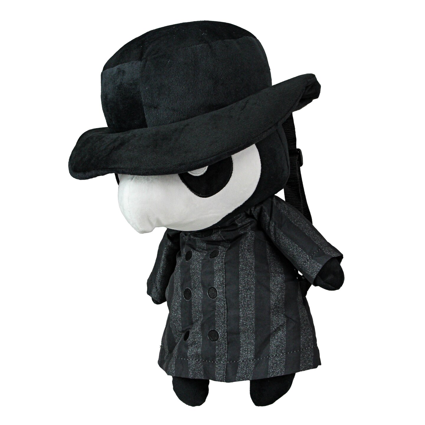Creepy Cute Plague Doctor Plushie Backpack Black Polyester Halloween Fashion
