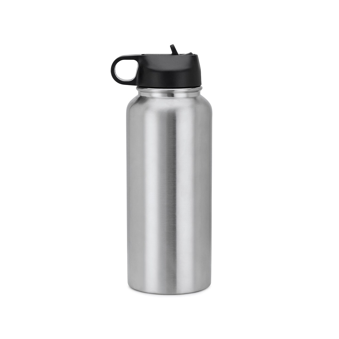 MakerfloHydro Powder Coated Tumbler,Sipper Water Bottle With Handle,Stainless Steel Double Wall Insulated,BPA Free Rust Free Plain Tumblers,Travel Flask with Spill Proof Lid & Straw (White,32oz,1 Pc)