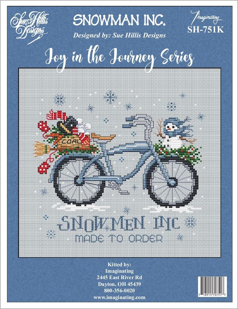 Imaginating Counted Cross Stitch Kit 7"X6.4"-Snowmen Inc.