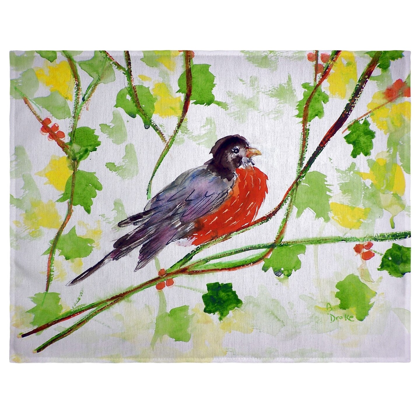 Betsy Drake Robin Place Mat Set of 4