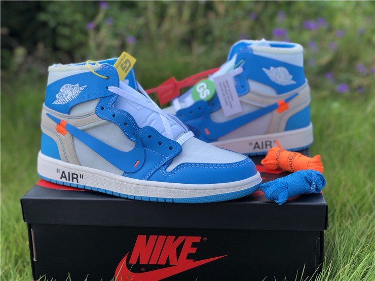 Off white jordan 1 sales sky blue