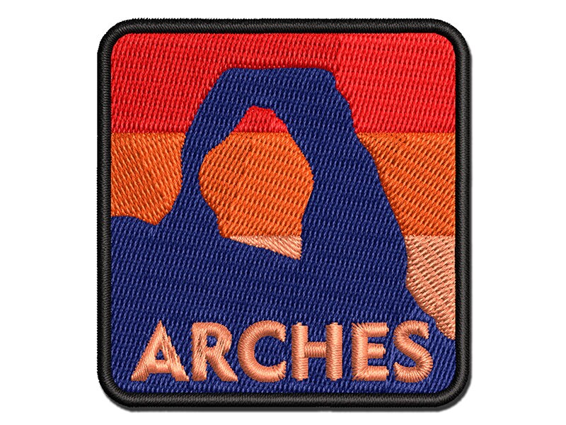 Destination Arches National Park Multi-Color Embroidered Iron-On or Hook &#x26; Loop Patch Applique