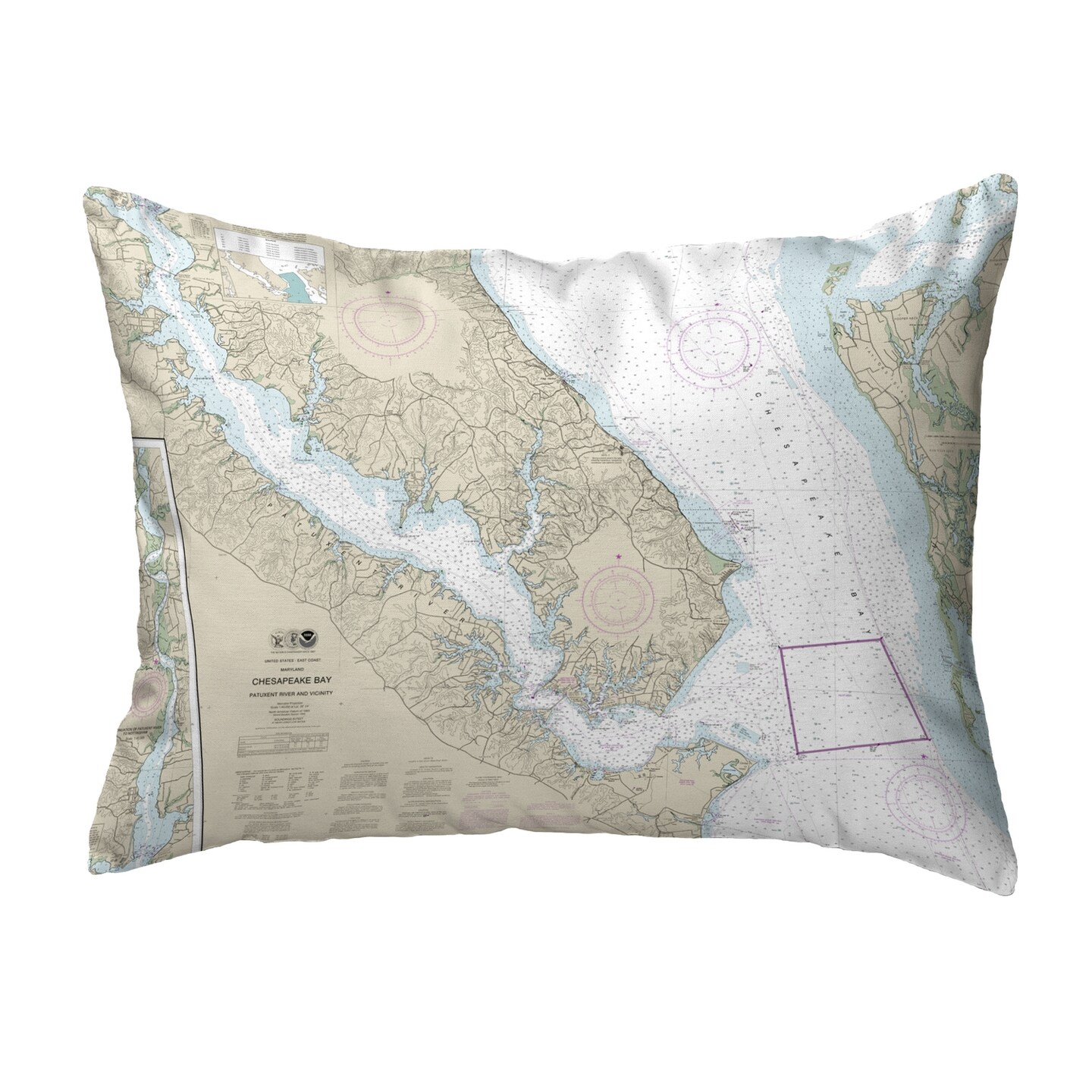 Betsy Drake Chesapeake Bay, MD Nautical Map Noncorded Indoor/Outdoor ...