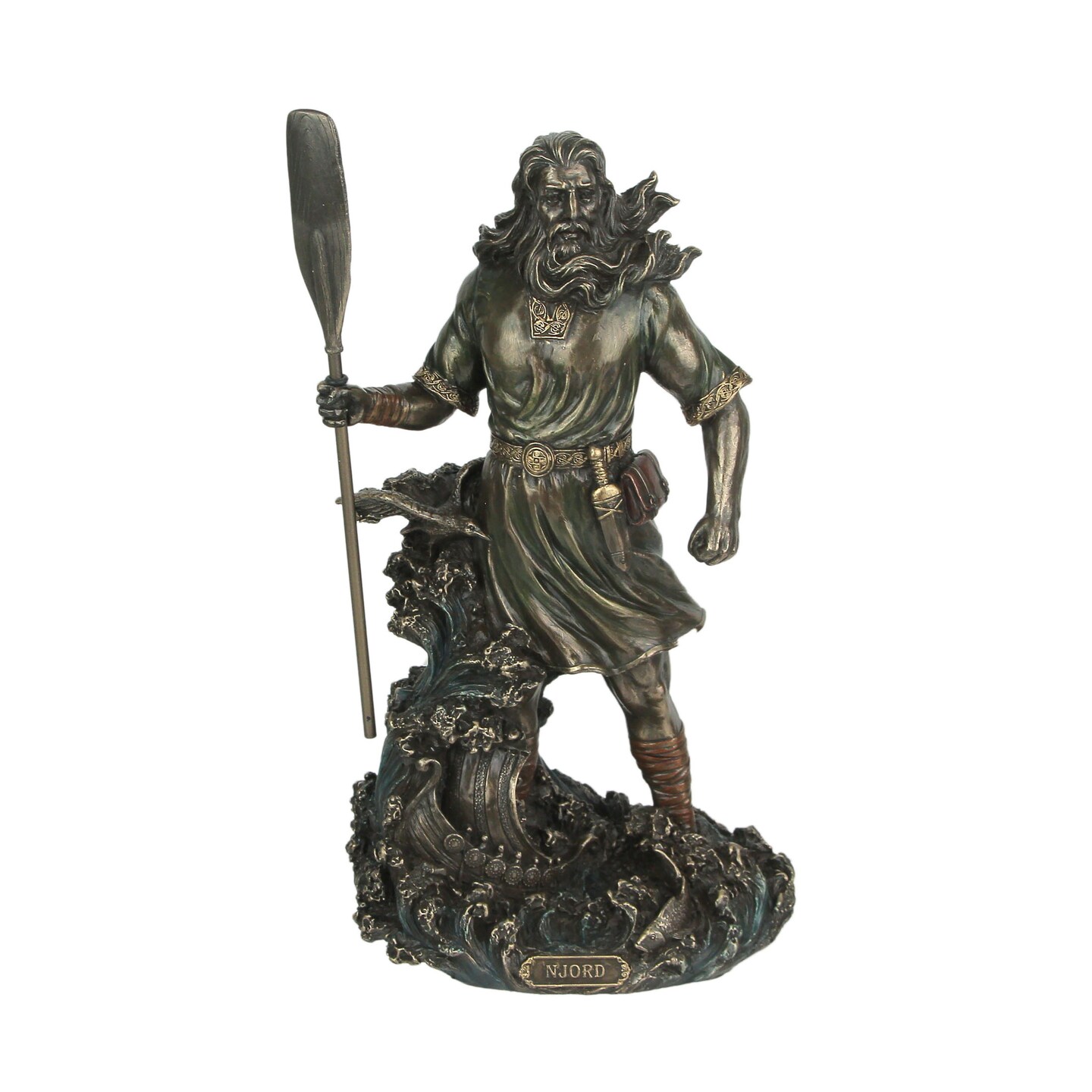 Njord Norse God Of Wind and Sea Bronze Finished Statue 10.75 Inches ...